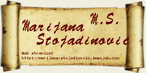 Marijana Stojadinović vizit kartica